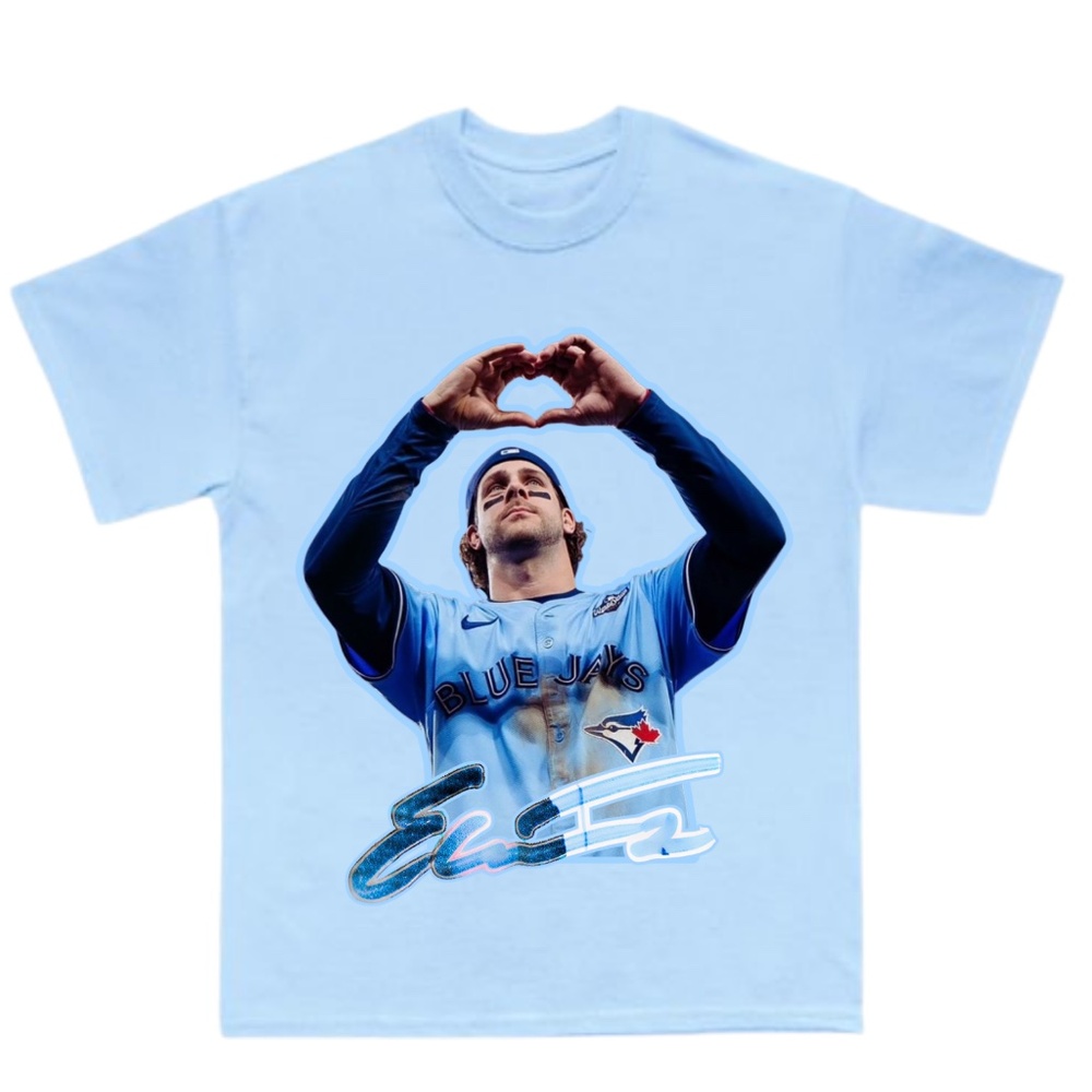 Ernie Clement Heart Tee - Toronto Blue Jays Y2k Vintage
